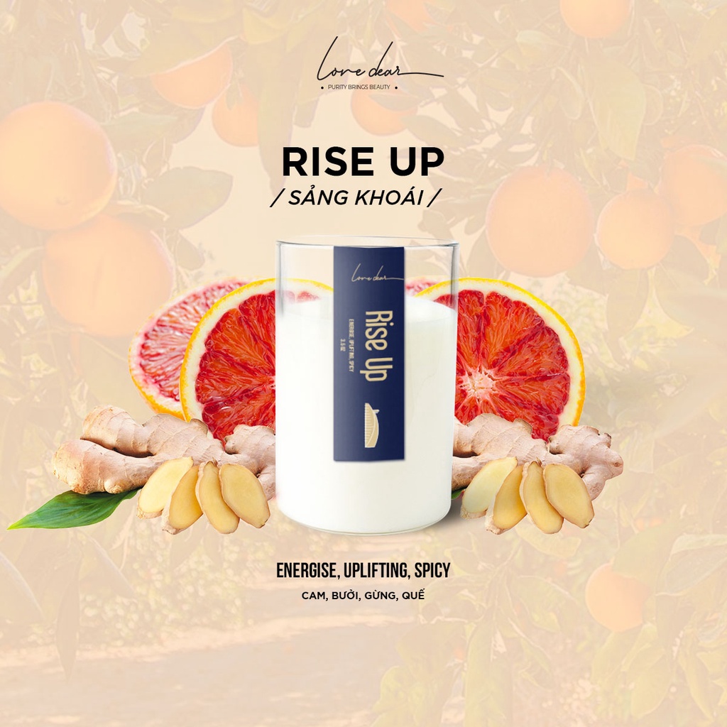 Mô tả Nến Thơm Tinh Dầu Cao Cấp LoveDear - Rise Up 100g Không Khói Decor Sang Trọng - 1
