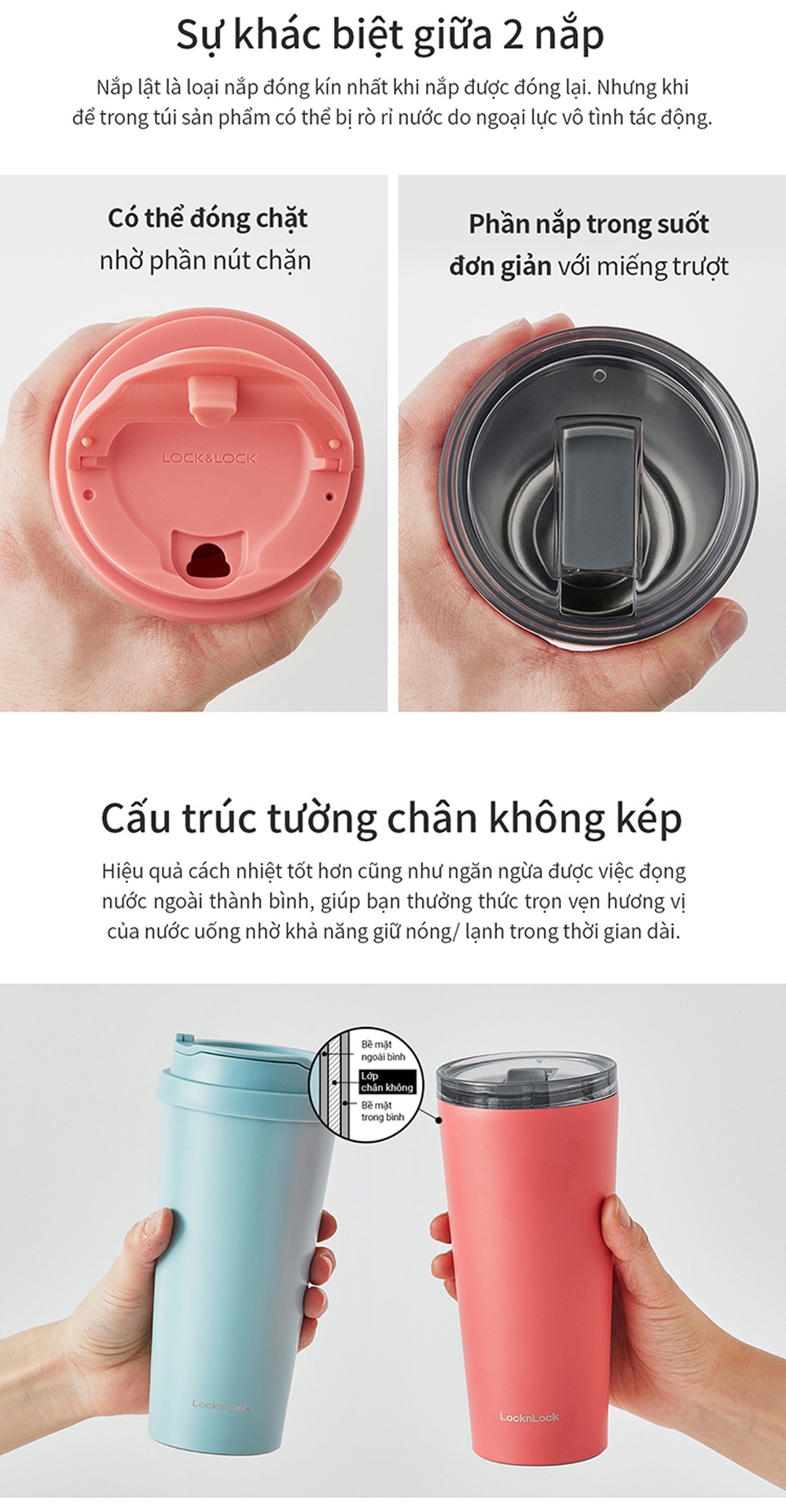 Khả năng giữ nhiệt của Ly LocknLock LHC4279
