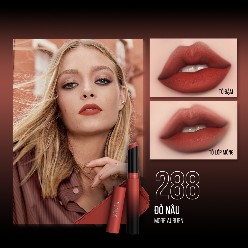 Mô tả Son Lì Mịn Môi Siêu Nhẹ Cao Cấp Maybelline New York Color Sensational Ultimatte 1.7g - 5
