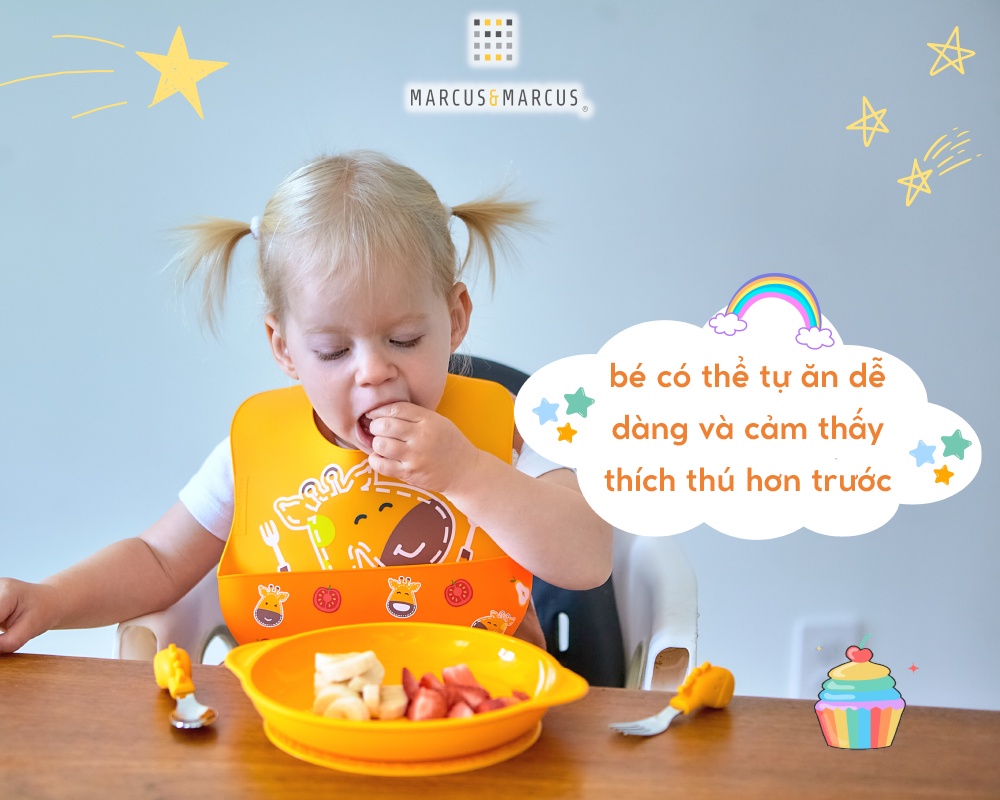 Mô tả Bộ thìa nĩa tập ăn cho bé Palm Grasp Marcus & Marcus, từ 18 tháng - Lola - 3