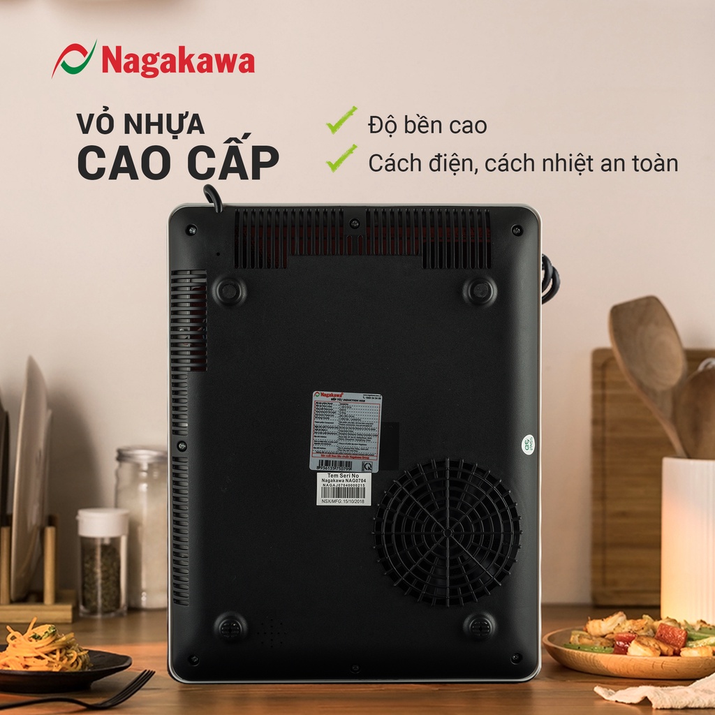 Mô tả Bếp Điện Từ Đơn Nagakawa NAG0704 (2000W) - Kèm nồi lẩu - Bảo hàng 12 tháng - Hàng chính hãng - 3