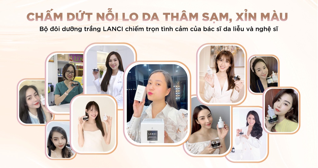 Mô tả Combo 7 Ngày Trắng Bật Tone LANCI mờ thâm nám, dưỡng ẩm sáng da 10ml - 5
