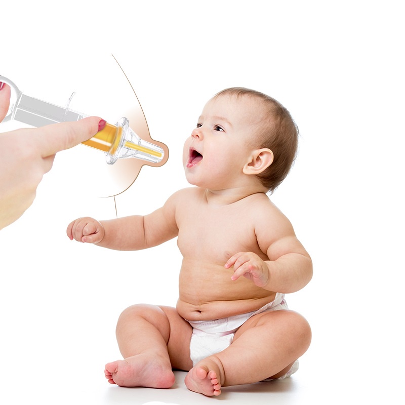 Mô tả Dụng Cụ Cho Bé Uống Thuốc Ăn Sữa Cao Cấp Haakaa, New Zealand. 100% silicone cấp y tế, dạng xilanh - 1