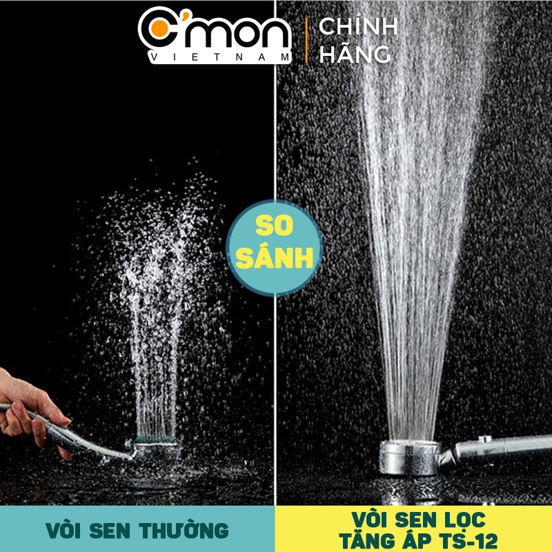 Mô tả Vòi sen tắm LỌC NƯỚC TĂNG ÁP C'MON TS-12 (LỌC) - 5