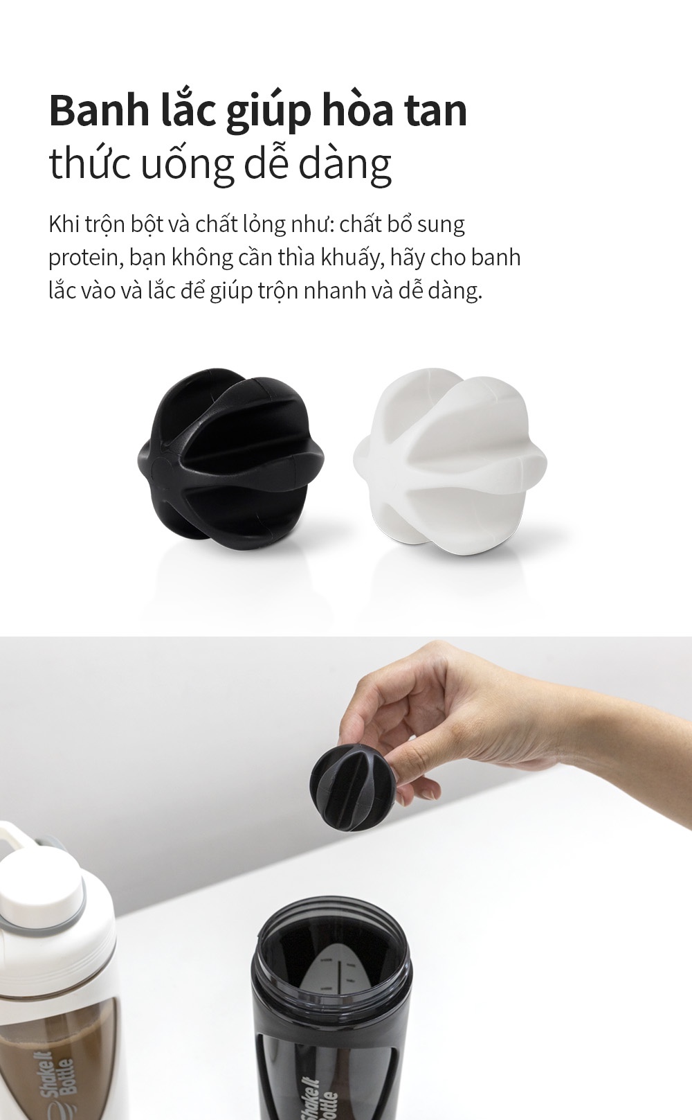 Mô tả Bình lắc LocknLock 800ml Balance Shake It Bottle HAP949, Hàng chính hãng, có quai xách - JoyMall - 7