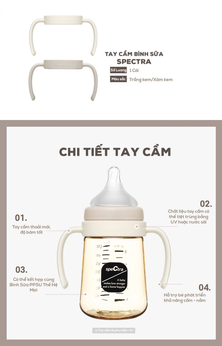 Mô tả Tay cầm bình sữa cổ rộng Spectra - 2