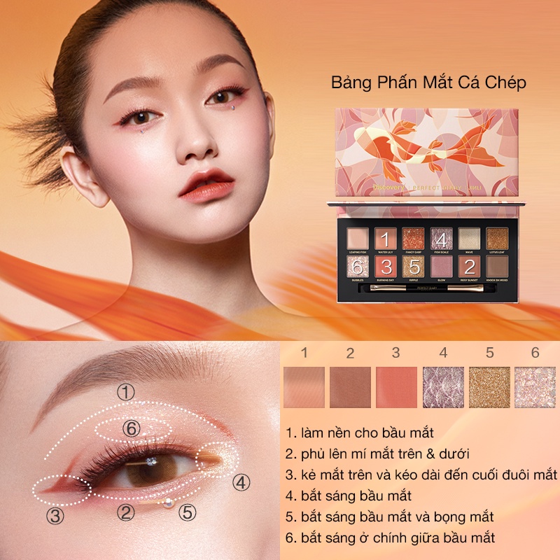 Mô tả Bảng Phấn Mắt Màu Nhũ Perfect Diary 12 Màu (Kèm Cọ Tuỳ Theo Bảng Mắt) - 4