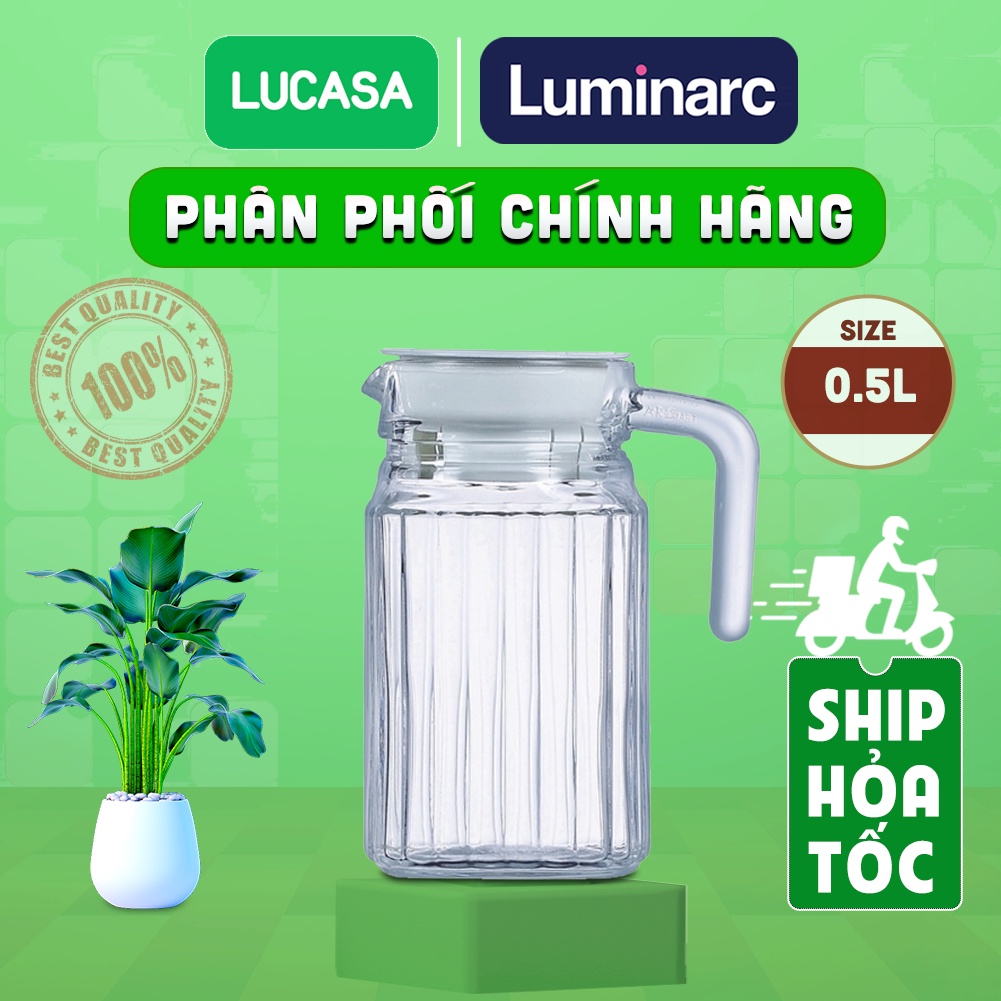 Mô tả Bình Nước Thủy Tinh Luminarc Quadro 0.5L - L2667 | Phân Phối Chính Hãng - 4