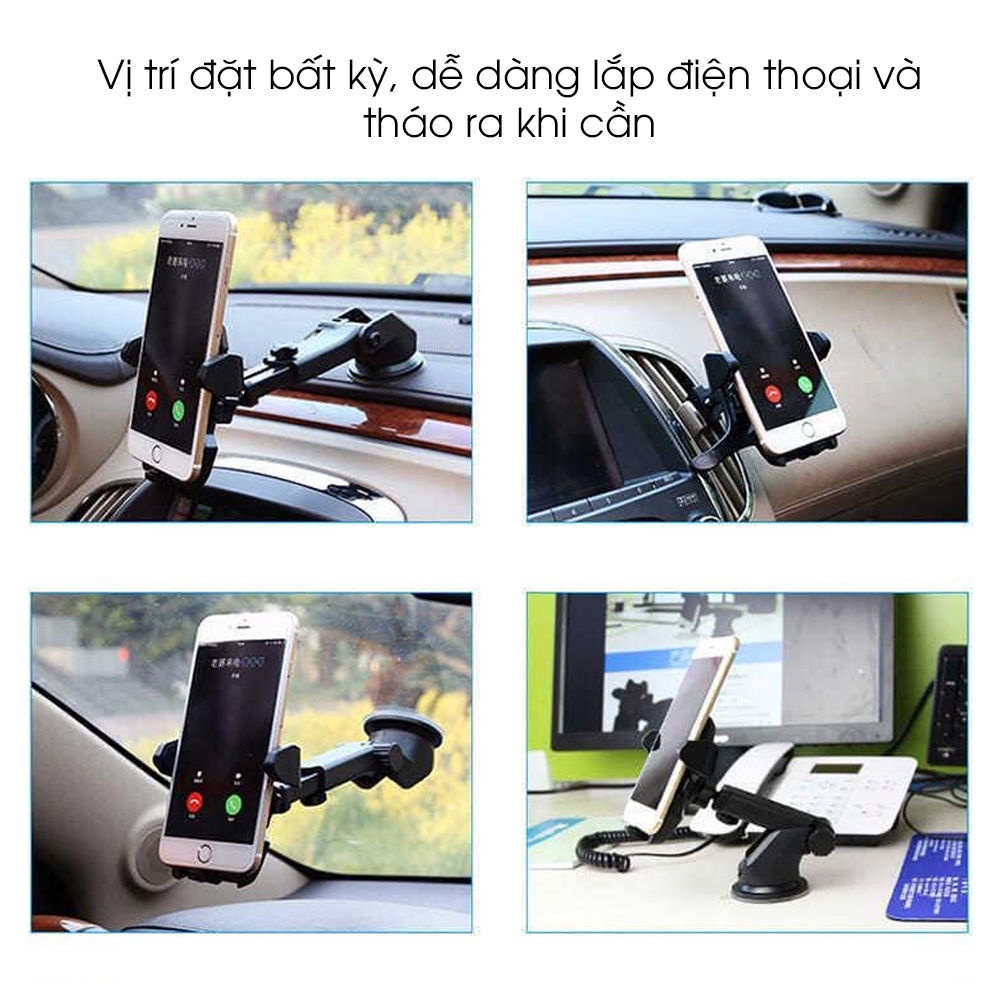 Giá đỡ điện thoại ô tô xoay 360 độ