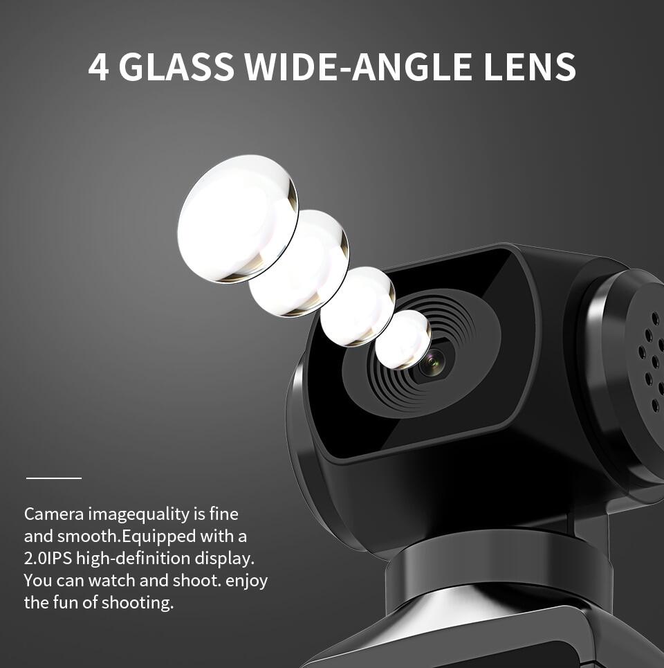 Mô tả Camera hành động thể thao EKLEVA 4K Pocket Cam 1.3 "Màn hình LCD HD 270° Camera thể thao Wifi có thể xoay 30FPS có vỏ chống nước cho mũ bảo hiểm - 9