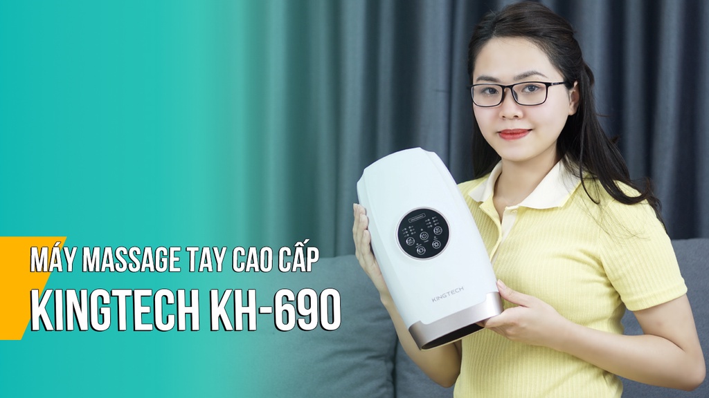 Mô tả Máy Massage Tay Cao Cấp KINGTECH KH-690 - Mát xa Trị Liệu Tích Hợp Nhiệt, Matxa Vùng Cổ, Mu, Ngón, Lòng Bàn Tay - 1