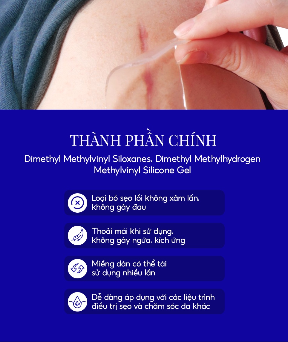 Mô tả Combo ngăn ngừa và làm xẹp sẹo lồi sẹo phì đại dành cho bụng (gel + FX 2,5*55cm) - 4