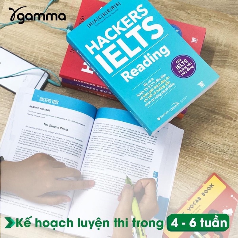 Mô tả Bộ sách Hackers IELTS (Có File Nghe): Listening + Reading + Writing + Speaking (Bộ 4 Cuốn/Lẻ, Tái Bản Mới Nhất - Gamma) - 5