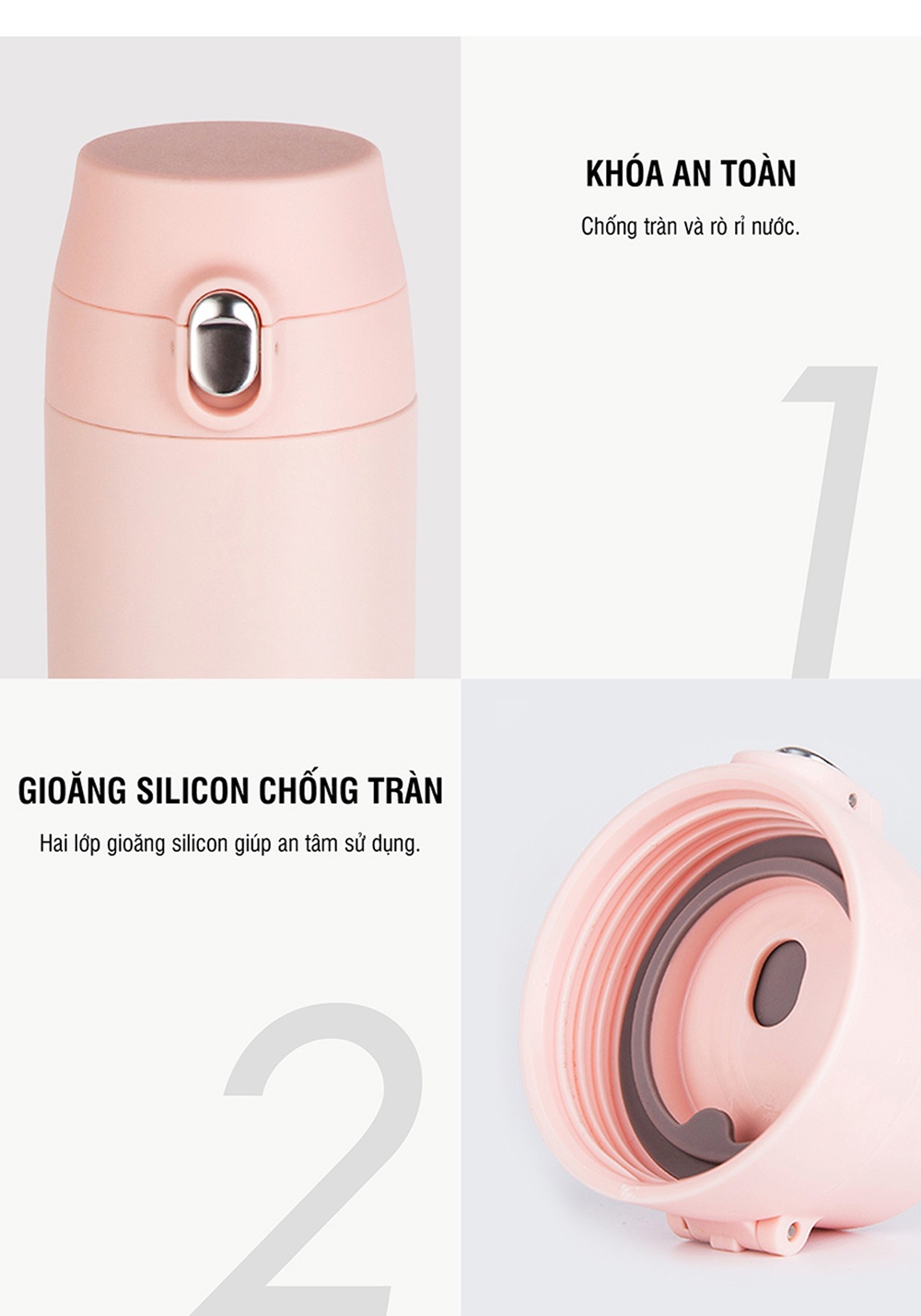 Miệng bình rộng LocknLock LHC3257 dễ vệ sinh
