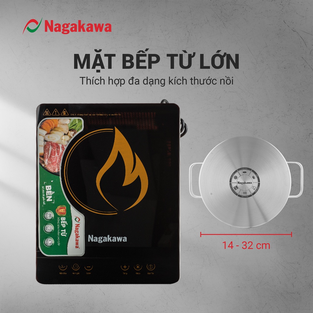 Mô tả Bếp Điện Từ Đơn Nagakawa NAG0704 (2000W) - Kèm nồi lẩu - Bảo hàng 12 tháng - Hàng chính hãng - 4