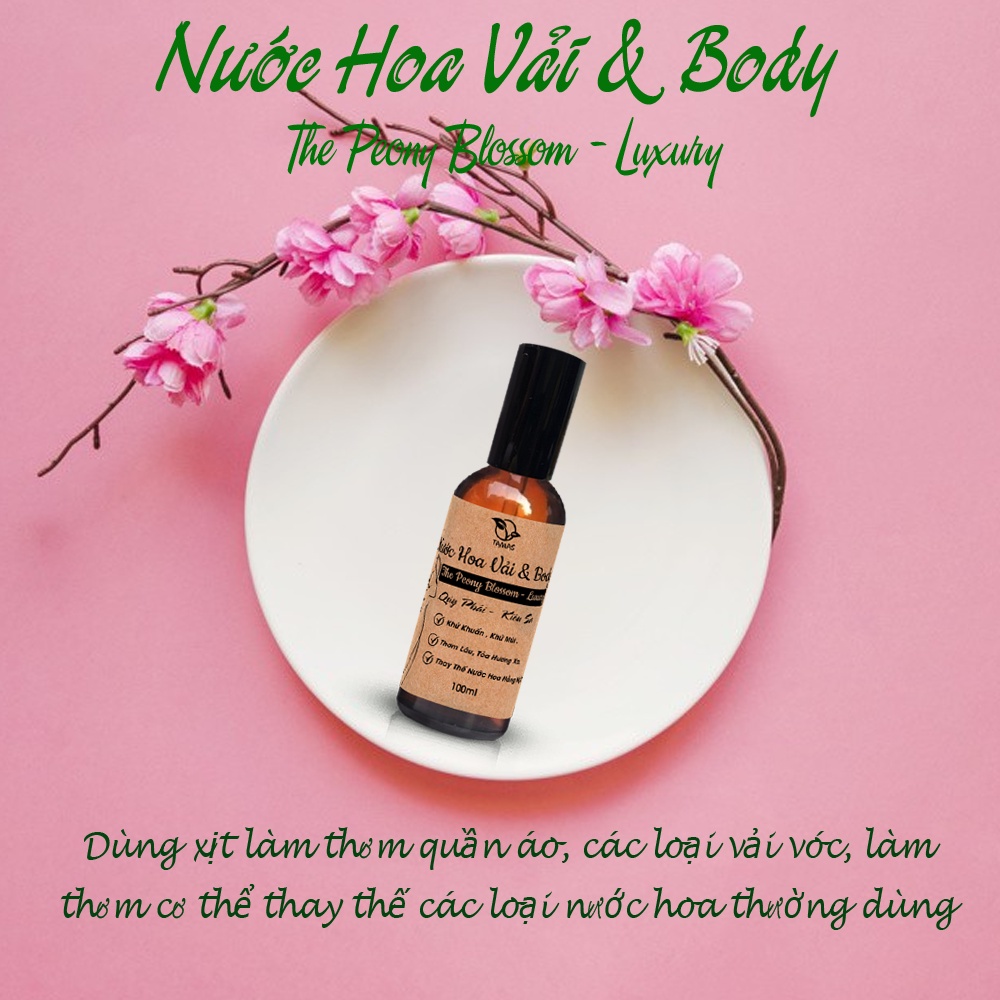 Mô tả Nước Hoa Xịt Thơm Quần Áo TAMAS The Peony Blossom Luxury Chai 10ml, 50ml. - 5