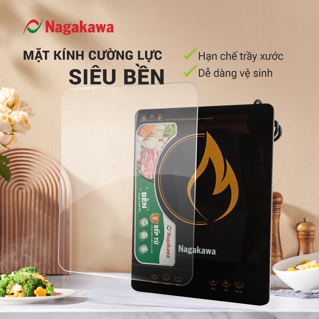 Mô tả Bếp Điện Từ Đơn Nagakawa NAG0704 (2000W) - Kèm nồi lẩu - Bảo hàng 12 tháng - Hàng chính hãng - 2