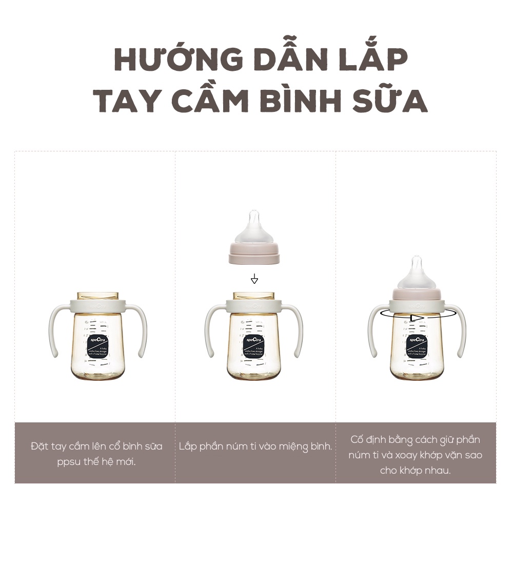 Mô tả Tay cầm bình sữa cổ rộng Spectra - 4