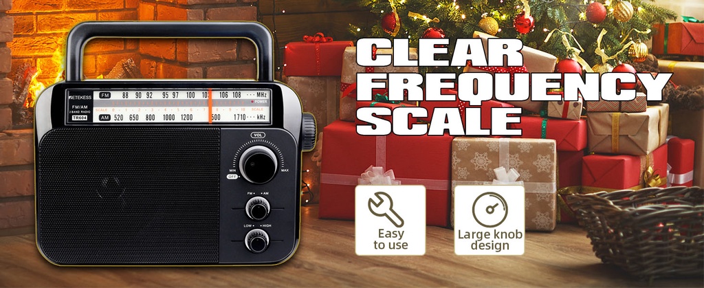 Mô tả Radio Retekess TR604 FM / AM 2 Băng Tần Có Thể Sạc Lại Với Giắc Cắm Tai Nghe 3.5mm Cho Người Già - 3