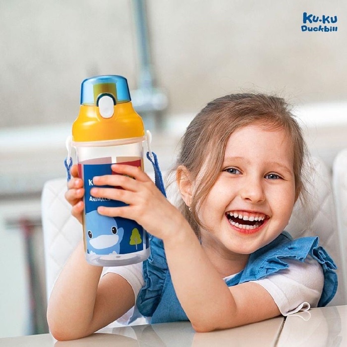 Mô tả Bình uống nước cho bé Animals KU.KU Duckbill KU5602 -500ml - 2