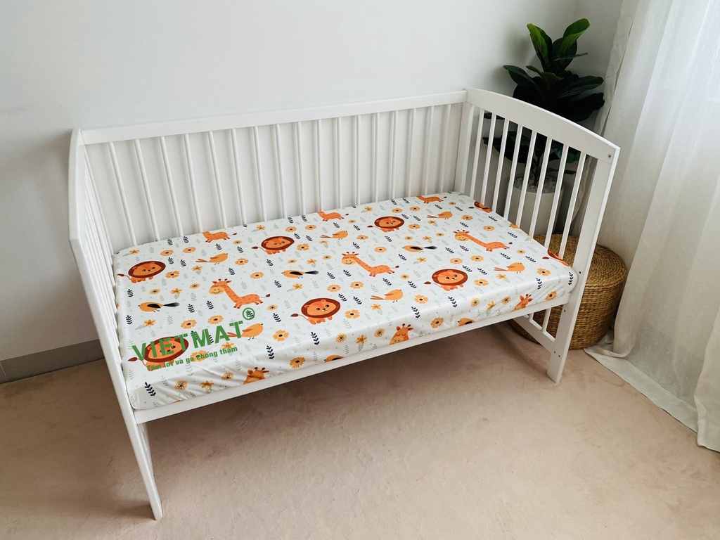 Mô tả Ga chống thấm cotton TILO bọc cũi, giường lau được, thoáng mát không nóng bí, không sột soạt 20 size - 2