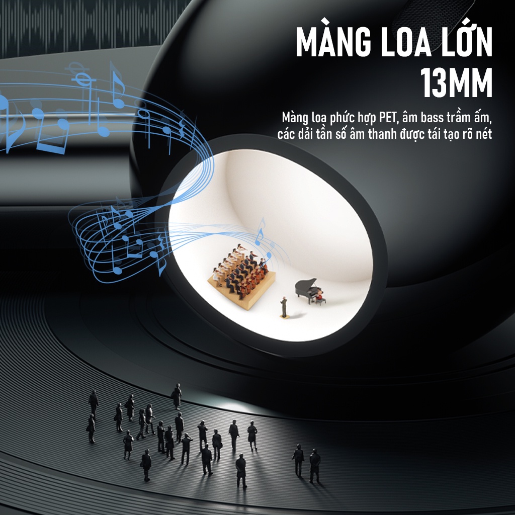 Mô tả Tai Nghe Bluetooth 5.3 ROBOT T10S Nghe Nhạc 30h Chống Nước IPX4 Hàng Chính Hãng Bảo Hành 12 Tháng - 2