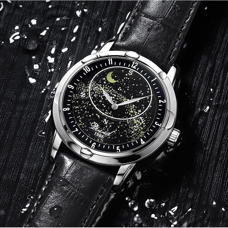 Mô tả Đồng hồ cơ tự động nam DIZIZID Automatic chính hãng - Dây da cao cấp - Thiết kế bầu trời sao chuyển động DZC99 - 5