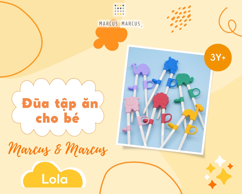Mô tả Đũa Tập Ăn Cho Bé Marcus & Marcus, từ 3 tuổi - Lola - 1