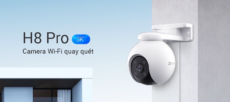Mô tả Camera WIFI ngoài trời siêu nét EZVIZ H8 2K 3K XOAY 360 ĐÀM THOẠI 2 CHIỀU, MÀU ĐÊM - 1