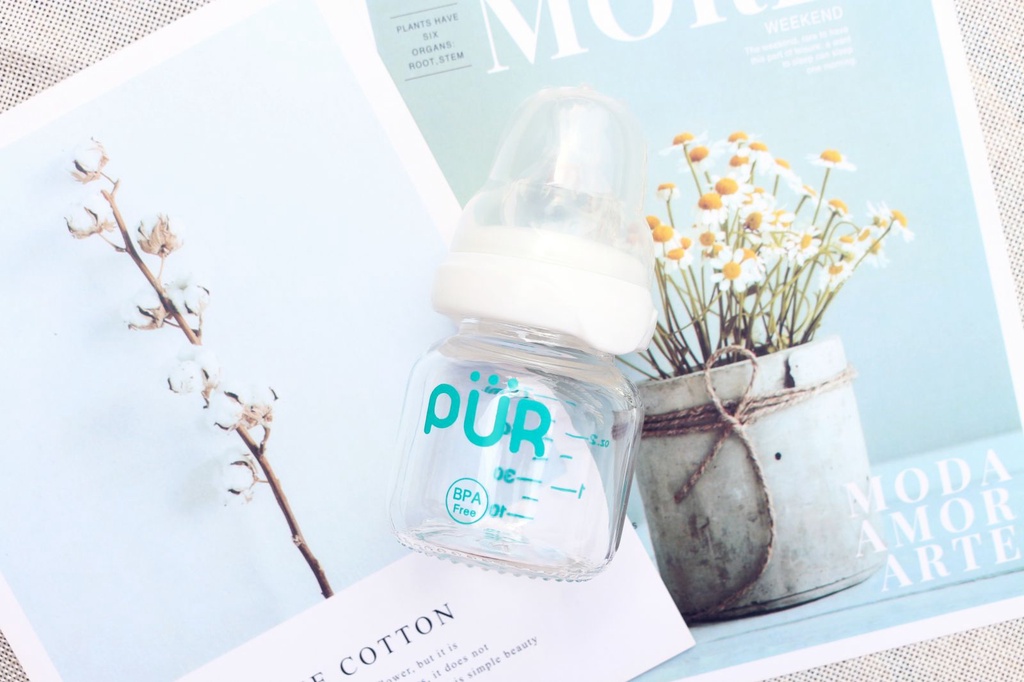 Mô tả Bình sữa thủy tinh PUR chống sốc 60ml, 130ml, 240ml - 2
