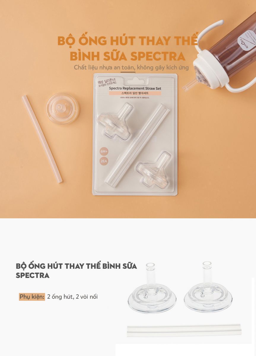 Mô tả Bộ ống hút thay thế cho bình sữa Spectra - 1