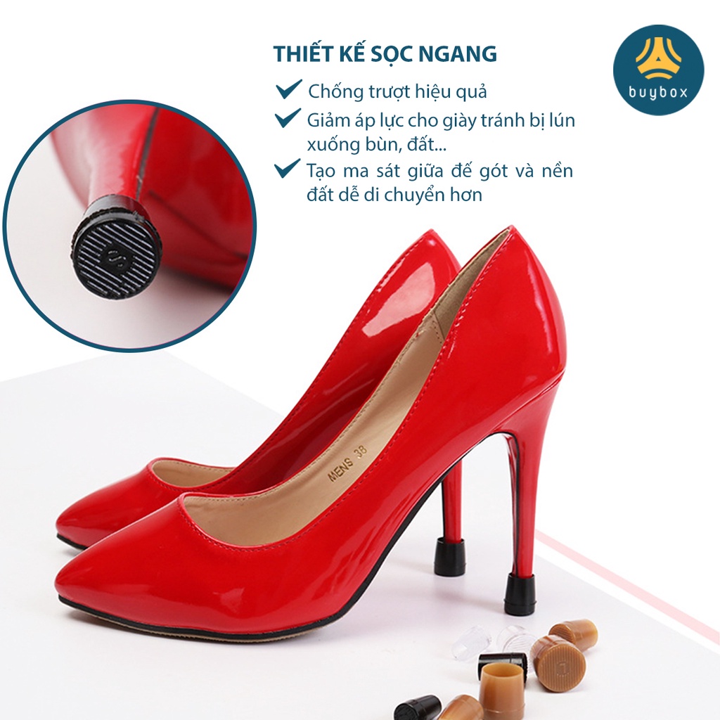 Mô tả Bộ đôi nút bọc gót giày cao gót hình tròn, chữ U giảm tiếng ồn chống mòn gót - Buybox - BBPK291 - 4