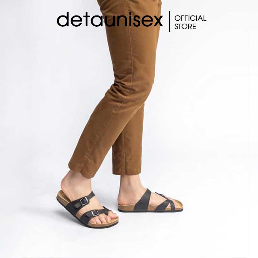 Mô tả Dép Birken đế trấu xỏ ngón nam nữ đi mưa lót đen Detaunisex - DETA22 - 3