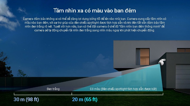 Mô tả Camera WIFI ngoài trời siêu nét EZVIZ H8 2K 3K XOAY 360 ĐÀM THOẠI 2 CHIỀU, MÀU ĐÊM - 6