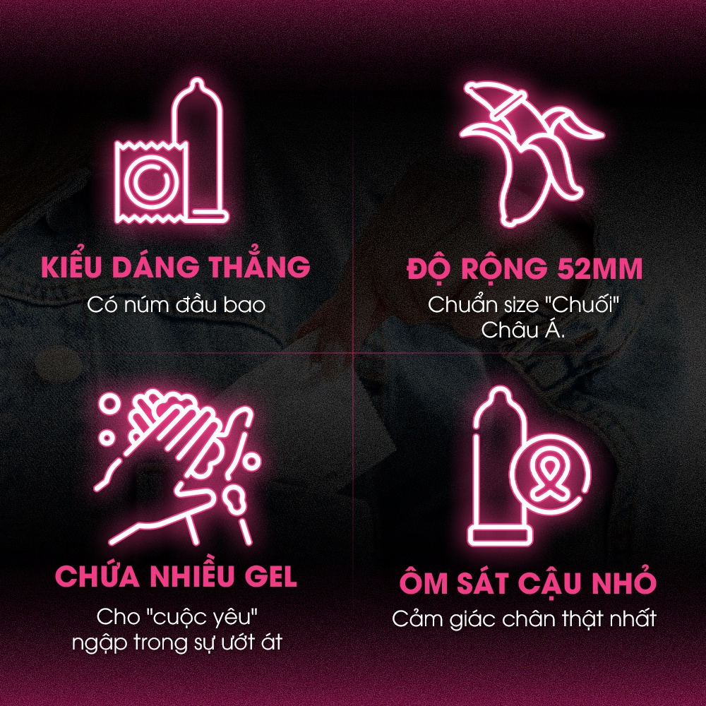 Mô tả Combo 3 hộp Bao cao su LifeStyles Mixed Berry Hương dâu cao cấp - Hộp 3 bao - 2