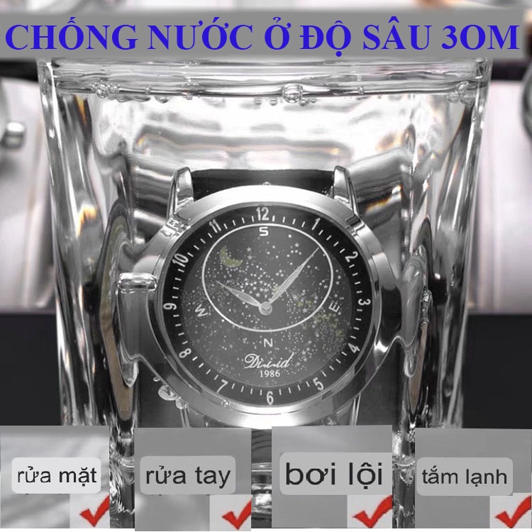 Mô tả Đồng hồ cơ tự động nam DIZIZID Automatic chính hãng - Dây da cao cấp - Thiết kế bầu trời sao chuyển động DZC99 - 3