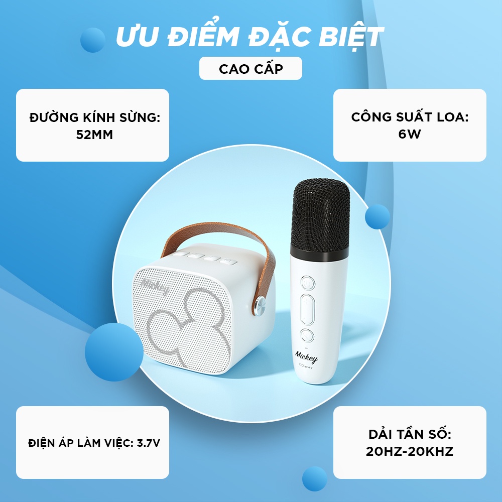 [LỖI 1 ĐỔI 1] Bộ loa mic mini NUTEK.COM MK255 hát karaoke Disney, dung ...