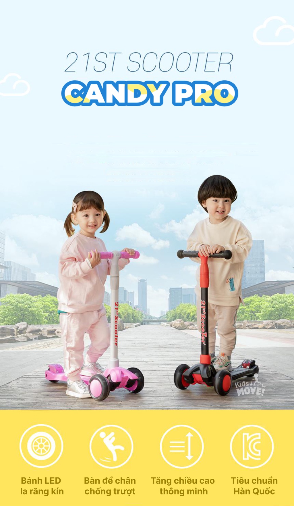 Xe trượt scooter 21stscooter Candy Pro