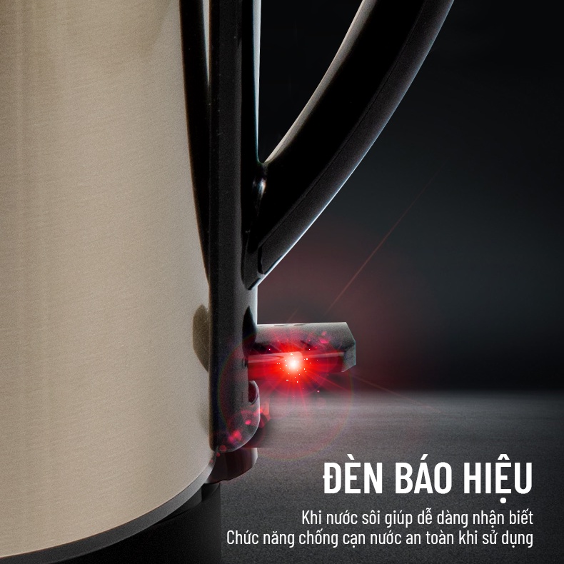 Mô tả Ấm siêu tốc 1,8L Nagakawa NAG0315 - 2 lớp - Công suất 1800W - 5