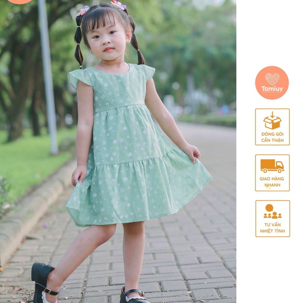 Mô tả Đầm Babydoll Hoa Cúc Bé Gái Tamiuy Mềm Mại, Nhiều Size (1-10T) - 2