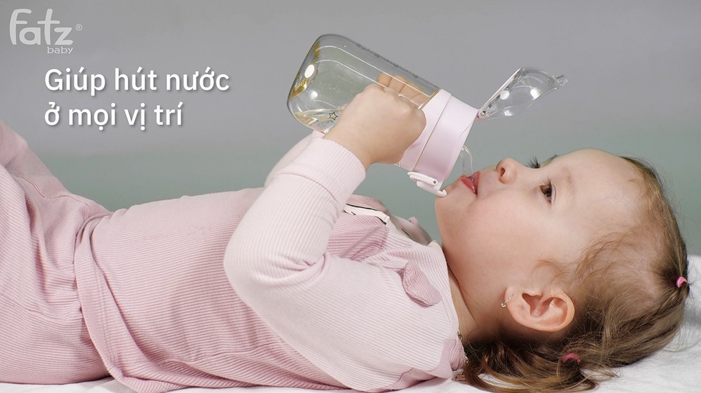 Mô tả Bình uống nước PPSU bật hút 2 tay cầm với phao 360 độ 250ml Fatzbaby FB0298BT (Màu hồng, màu xanh) - 8
