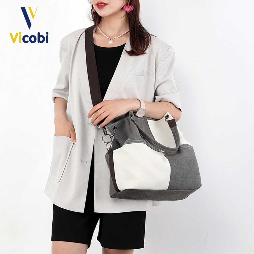 Túi Xách Nữ Canvas Ronan Vicobi CV2 - Góc nhìn
