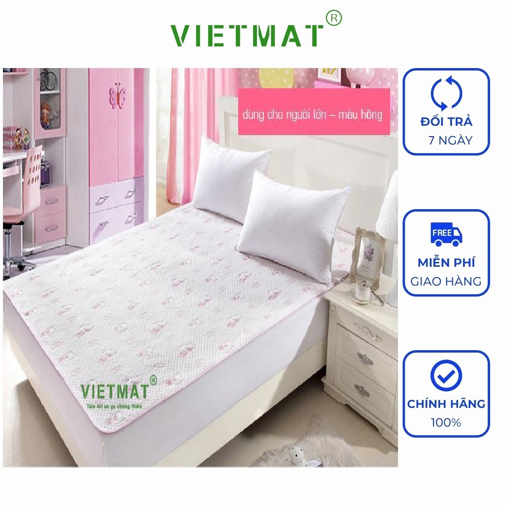 Mô tả Tấm lót chống thấm cho bé VIETMAT các size 1,2x2m - 1,4x2m - 1,6x2m - 1,8x2m và 2,2x2m màu Hồng - 1