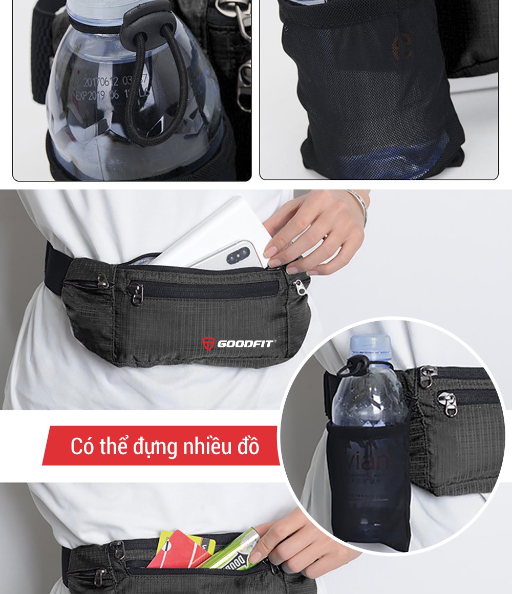 Mô tả Đai chạy bộ, túi đeo hông chạy bộ đựng điện thoại chống nước GoodFit GF108RB - 11