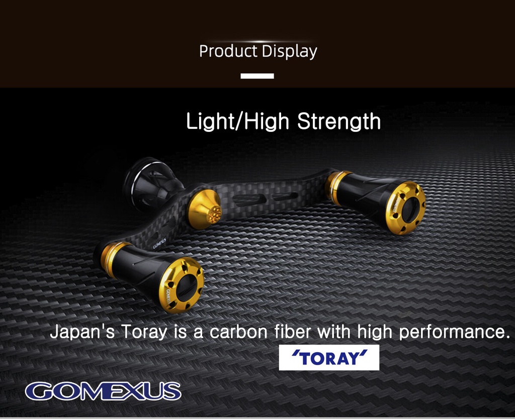 Mô tả GOMEXUS tay quay máy câu cá Máy Câu Cá Tay Cầm Bằng Carbon 82/98mm Shimano Daiwa Abu Okuma LCDH tay quay máy đứng - 1
