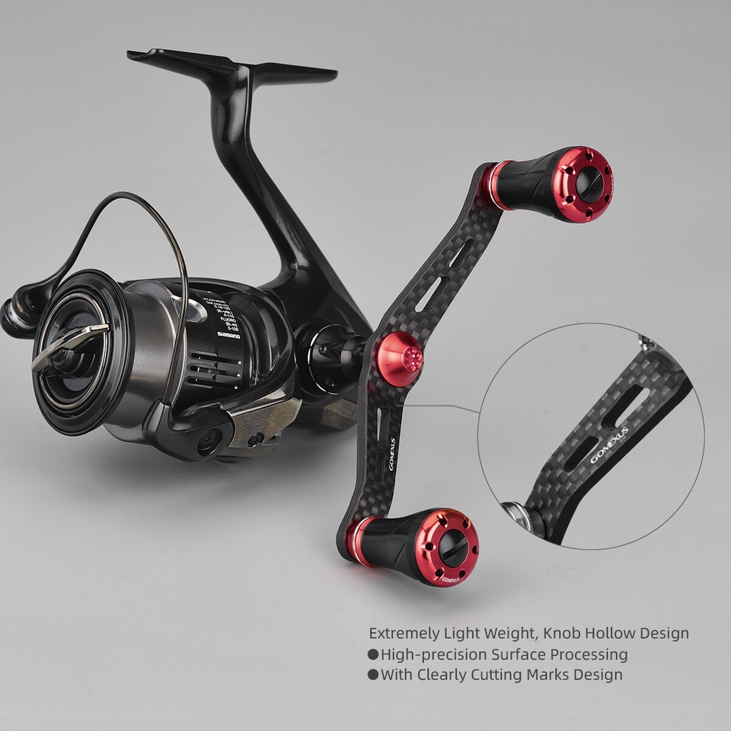 Mô tả GOMEXUS tay quay máy câu cá Máy Câu Cá Tay Cầm Bằng Carbon 82/98mm Shimano Daiwa Abu Okuma LCDH tay quay máy đứng - 6