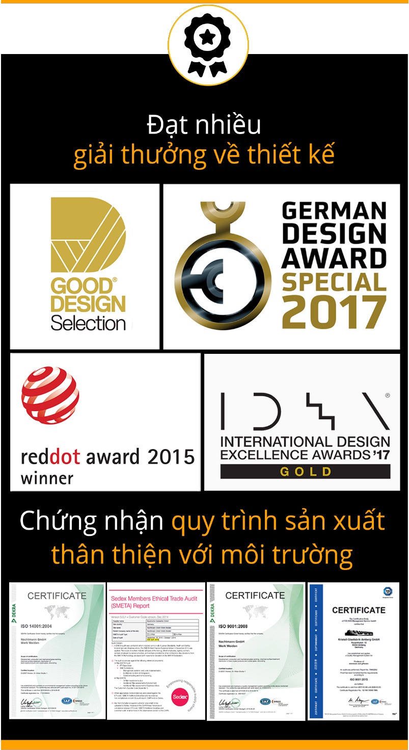 Mô tả Bộ 4 ly pha lê Nachtmann Highland, chính hãng Đức, an toàn cho sức khỏe, sang trọng, chống xước - 4
