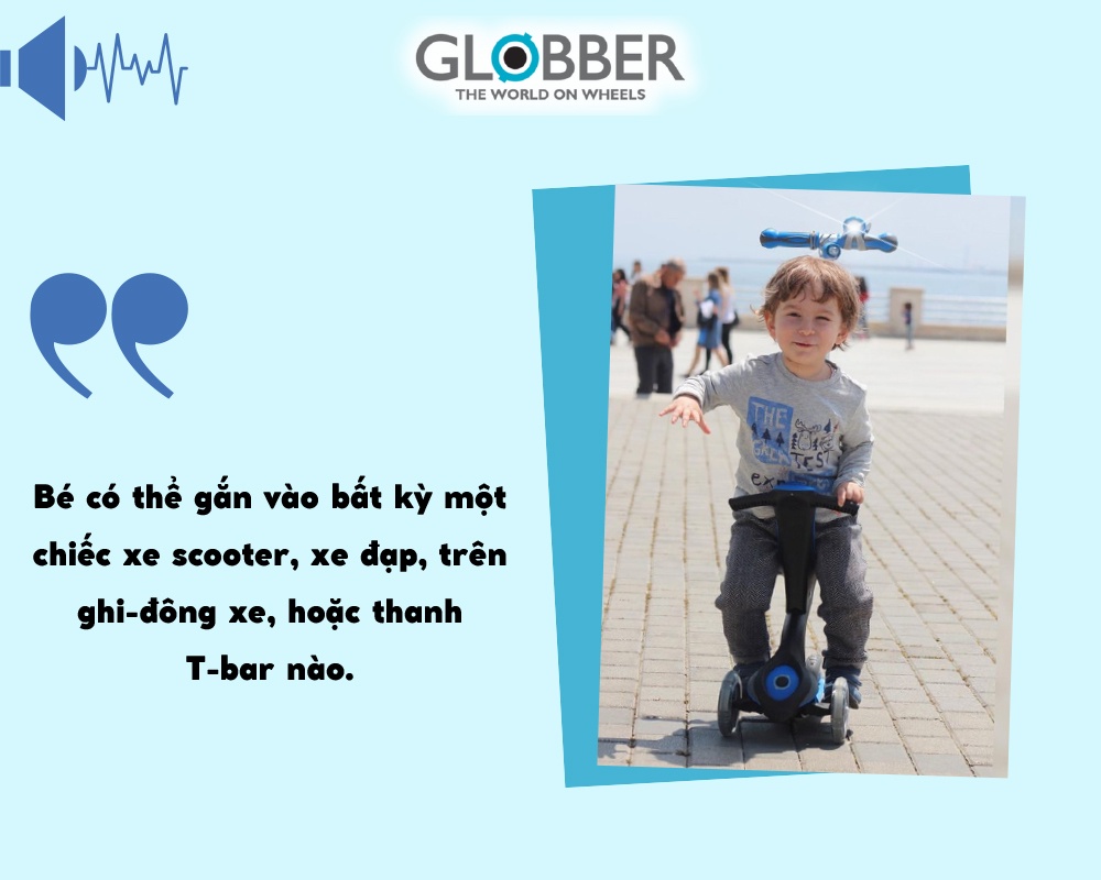 Mô tả Bộ tín hiệu còi đèn Globber Mini Buzzer – Xanh dương - 3
