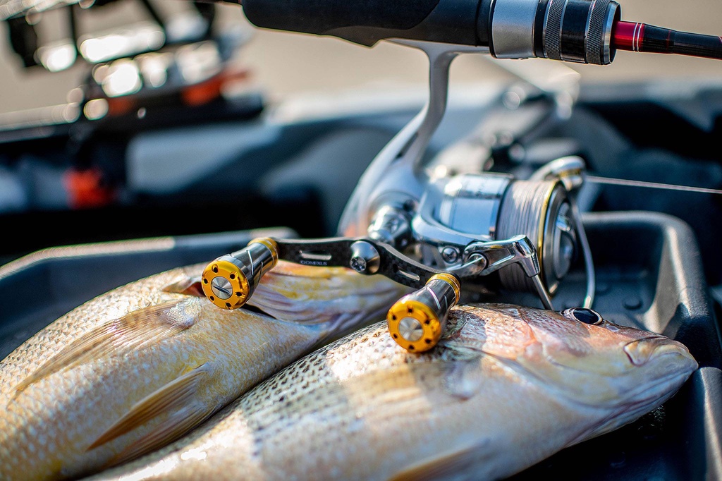 Mô tả Tay cầm guồng quay máy câu GOMEXUS cho Shimano Sahare Vandord Daiwa Exceler fuego Ryobi Ultra power Kiki 1000-4000 A20 - 1