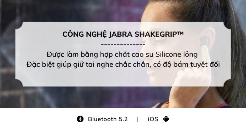 Mô tả Tai Nghe Bluetooth True Wireless JABRA ELITE ACTIVE 7 Chống ồn ANC 2 micro IP57 Mono Model - 2